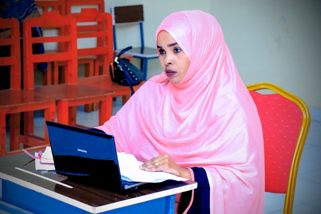 A student responding to questions from the panelists, at Amoud University School of Postgraduate Studies and Research (ASPGSR), during the Research Proposal Viva Voce conducted on Tuesday, January 28th, 2020 at Amoud University School of Postgraduate Studies and Research (ASPGSR), Borama Campus premises. A student responding to questions from the panelists, at Amoud University School of Postgraduate Studies and Research (ASPGSR), during the Research Proposal Viva Voce conducted on Tuesday, January 28th, 2020 at Amoud University School of Postgraduate Studies and Research (ASPGSR), Borama Campus premises.