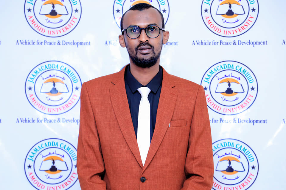 Prof. Suleiman Ahmed Gulaid, President, Amoud University attending the opening session of viva voce defence online for Amoud University masters students who were defending their research theses. Prof. Suleiman Ahmed Gulaid, President, Amoud University attending the opening session of viva voce defence online for Amoud University masters students who were defending their research theses.